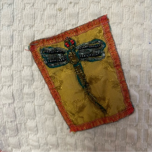 FAITH Celia Forrester Whimsy Vest Y2K‎ Patchwork Beaded Dragonfly Artsy Sz S B12 - Picture 5 of 11